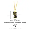 Estilo Joyería de Oro Arena Dorada Esmalte Serie Gato Negro Misterioso Pulsera de Cuentas de la Fortuna Accesorios para Collar Colgante de Gato de Alta Gama