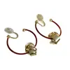 Pendientes de Clip tipo Gota de Aceite Inspirados en Celebridades Diseño de Espiral para Mosquitos Pendientes sin Perforación Pendientes Retro Estilo Hong Kong Pendientes de Botón de Moda para Viajeros