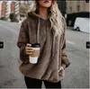 9442 Amazon AliExpress Ebay Explosiones Suéter Chaqueta de Mujer de Manga Larga con Capucha de Color Sólido Europeo y Americano