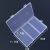 Caja de almacenamiento de escritorio de plástico con rejilla, 10, 15 y 24 botones transparentes, para accesorios de pesca, joyería y cosméticos.