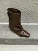 Primeiro Encontro Temporada Preto Estilo Britânico Retrô 2026 Altura Aumentadora Emagrecimento Botas Curtas para Mulheres Moda Outono e Inverno