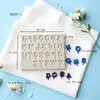 Molde de Silicona Floral Estilo Europeo para Letras y Números, Topper para Pastel de Fondant, Molde de Chocolate, Vela Aromática Hecha a Mano DIY