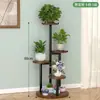 Suporte de Flores de Ferro Forjado para Sala de Estar Suporte de Flores de Chão para Varanda Suporte para Vasos de Flores Suculentas Pothos Prateleira de Armazenamento de Chão Multicamadas para Interior