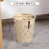 Papelera de gran capacidad para el hogar, sala de estar, cocina, eliminación de basura, cesta de almacenamiento de plástico, gruesa, binaural, hueca, redonda