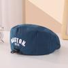 Sombrero Nuevo de Primavera y Otoño para Bebé de 2-5 Años con Letras Ins BOSTON Boina Estilo Occidental Gorra Combinable para Niños y Niñas