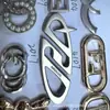 Etiquetas de Metal Costuradas à Mão, Etiquetas de Letras Perfuradas Costuradas, Chapéus, Bolsas, Etiquetas de Liga