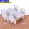 Mesa redonda manualidades mesa de arena modelo muebles pequeños adornos modelo mesa y silla miniatura mesa de comedor restaurante mesa mini silla