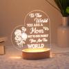 Luz Nocturna 3D de Venta Caliente Transfronteriza Bendición Día de la Madre Padre Maestro Día de San Valentín Atmósfera USB Creativa Lámpara de Mesa de Madera