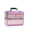Estuche de Maquillaje Transparente Portátil Dopamine Gran Capacidad Doble Apertura Doble Capa Estuche Caja de Maquillaje para Base Corrector Herramientas de Maquillaje de Color Almacenamiento