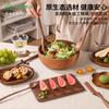 Yfjy Nogal Negro Norteamericano Cuchara Cortador de Frutas Tenedor de Frutas Cuchillo de Mantequilla Combinación Vajilla Japonesa Exportada Cuchara y Tenedor de Madera