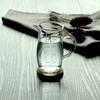 Directo de fábrica olla de vidrio para vino de restaurante 150ml escala forma de calabaza engrosada separador de licor con asa