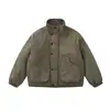 Ropa Vintage 25 Invierno Nuevo Retro Japonés Multi-Bolsillo Ropa de Trabajo Chaqueta de Algodón Casual Cálida para Hombre Cuello Alto Abrigo de Algodón