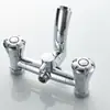 Grifo ajustable de doble interruptor válvula mezcladora de latón para baño tipo pared interruptor de doble control frío y caliente grifo de baño