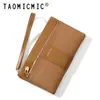 Yue Qiankai Producto Nuevo Coreano para Mujer Bolso para Teléfono Móvil de Mano Gran Capacidad Ultra Delgado Moda Correa de Muñeca Billetera Bolso Plateado