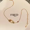 FR Pulsera Mini Herradura Freden Nuevo Abierto de Francia Gradiente Fei Nicho Collar de Gama Alta Joyería de Mano con Temperamento Lujo Ligero