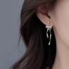 Aretes de Lazo de Pin de Plata 925 2024 Nuevos Explosiones Aretes de Lujo Ligero Aretes de Alta Gama para Mujer