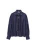 Explosões AliExpress estilo europeu e americano transfronteiriço comércio exterior feminino atacado nova camisa jeans com laço de gravata