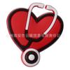 Médico (1) Hebilla de zapato con forma de flor, accesorios para zapatos con agujeros, accesorios extraíbles de PVC, plástico, flor de zapato con dibujos animados.