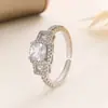 Accesorios de Moda Transfronterizos, Joyería de Circonita Popular en Europa y América, Anillos de Circonita para Mujer, Anillos de Moda, Venta Directa de Fabricantes