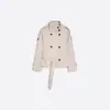 Chaqueta cruzada INS de nuevo otoño, estilo europeo y americano, holgada, de doble botonadura, con cinturón de cintura incorporado, al por mayor