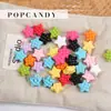 Waffle estrella de cinco puntas color sólido cuentas acrílicas DIY materiales hechos a mano flor para zapatos colgante de bolsa tirador de cremallera accesorios decoración