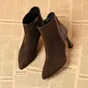 Botas Cortas de Invierno para Mujer Estilo Vintage Moda 2026 Otoño e Invierno Tacón Grueso Forradas de Lana Cálidas Botas Martin