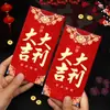 2026 Ano do Cavalo Novo Glitter Textura Fosca Envelope Vermelho Criativo Festival da Primavera Casamento Ano Novo Bolsa de Envelope Vermelho Neutro Atacado