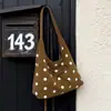 Bolsa Feminina Grande Capacidade Design de Nicho Transfronteiriço 2026 Novo Verão Retro Bolinhas Bolsa de Mão Casual Bolsa de Ombro