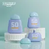 En Stock 30ml 50ml Morado Felpa Protector Solar Botella Exprimidora 80ml Plástico Pe Botella Vacía para Loción Aislante para Dispensar