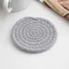 Posavasos Tejido de Cuerda de Algodón Escandinavo Redondo Espesado Aislamiento Mat Hogar Mesa de Comedor Anti-Escaldado Tapete para Olla Individual