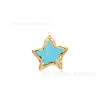 Venta Caliente Transfronteriza Acero Inoxidable Colorido Gota de Aceite Textura Plisada Estrella de Cinco Puntas Joyería Accesorios DIY Collar Pendientes Colgante