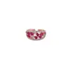 Anillo vintage de diamante brillante color rosa intenso, estilo de lujo discreto 'old money', anillo de diamante brillante retro de nicho europeo y americano de alta gama