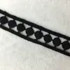 Encaje de seda de leche soluble en agua de 1,5 cm de ancho, código de barras, bordado bilateral, encaje hueco, accesorios de decoración de ropa, punto