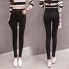 Jeans Ajustados Negros de Cintura Alta de Corea del Sur para Mujer, Ajuste Delgado, Longitud de Ocho Puntos, Pequeños, Novedad Otoño e Invierno, Pantalones Lápiz