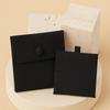 Bolsa de Joias de Microfibra da Moda com Cartão Interno, Bolsa de Joias Portátil com Tampa Flip-Top, Bolsa de Armazenamento à Prova de Poeira para Colares, Pingentes e Brincos