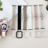 Adequado para Apple 678910 Conjunto de Capa com Pulseira Escada a Laser iWatch Colorido Brilhante Pulseira Capa Protetora
