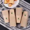 Copo de Papel Descartável Cor Sólida Espessado Cor Natural Copo de Chá Doméstico Copo de Fibra de Bambu para Escritório Caixa Inteira