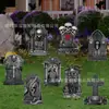 Placa Popular de Halloween Transfronteiriça, Placa Decorativa de Halloween em Forma de Lápide para Jardim Externo e Quintal