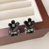 Nuevos Pendientes de Flor de Cristal Geométrico Estilo Coreano Pendientes de Lujo Ligero de Alta Calidad Nicho Diseño de Moda Pendientes Exquisitos Versátiles