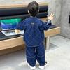 Conjunto de Ropa de Primavera para Niños 2026 Nuevo Ropa Elegante de Otoño para Niños Pequeños Caballeros, Conjunto de Dos Piezas de Mezclilla para Niños