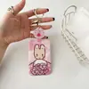Portatarjetas de Fácil Extracción Conejo de Jazmín Dibujo Animado Lindo Moda Estilo Ins Gama Alta Campus Tarjeta de Identificación Tarjeta de Comida Cubierta Protectora