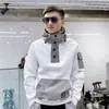 Sudadera con Capucha de Estilo Coreano para Hombre, Ajuste Holgado, Moderna, para Primavera y Otoño, con Bolsillos de Retazos