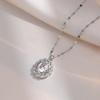 Colar Feminino Estilo Coreano e Japonês Floral Moda Colar Transfronteiriço Simples Influenciador Ins Brincos de Cobre Microincrustados Conjunto de Zircônia