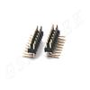 Passo 2,54 Cabeçalho de Pinos 90 Graus Altura Plástica 2,5 Linha Dupla 90 Graus Alta Velocidade Banhado a Ouro Conector Macho Plug-In