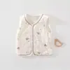 Roupa para recém-nascido Classe A algodão puro sem costura novo estilo algodão 40g colete bebê passeio capa de ombro outono e inverno passeio roupa infantil