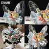 Pon Esfuerzo en Diseñar un Ramo de Mariposas para el Festival Qixi, Papel de Regalo para Flores, Materiales DIY para Empaque de Flores, Arte Floral de Floristería, Papel de Envoltura Floral, Arte Floral