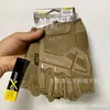 Guantes tácticos de dedo completo Oji de medio dedo con protección articulada de caparazón duro, cálidos, anticorte, especiales para aficionados militares, entrenamiento militar de combate