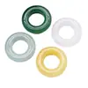 Acessórios de anel de corrida de 16mm anel de jade branco anel de rosquinha de jade fivela segura colar colar para clavícula pingente pingente pingente
