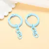 Llavero Colgante de Cadena de Cuatro Secciones Lacada con Hebilla de Primavera de Color Caramelo Accesorios para Joyería DIY Aro de Resorte Colgante para Bolso