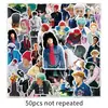 50 Piezas de Atractivas Pegatinas Periféricas de G-Dragon, Pegatinas Impermeables de Apoyo a Ídolos Estrellas Coreanas para Cuaderno, Teléfono Móvil y Coche